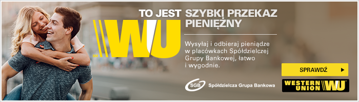 w lewym rogu kobieta siedząca na plecach mężczyzny i czule go obejmującą, na środku duży żółty napis WU i mniejszy biały...